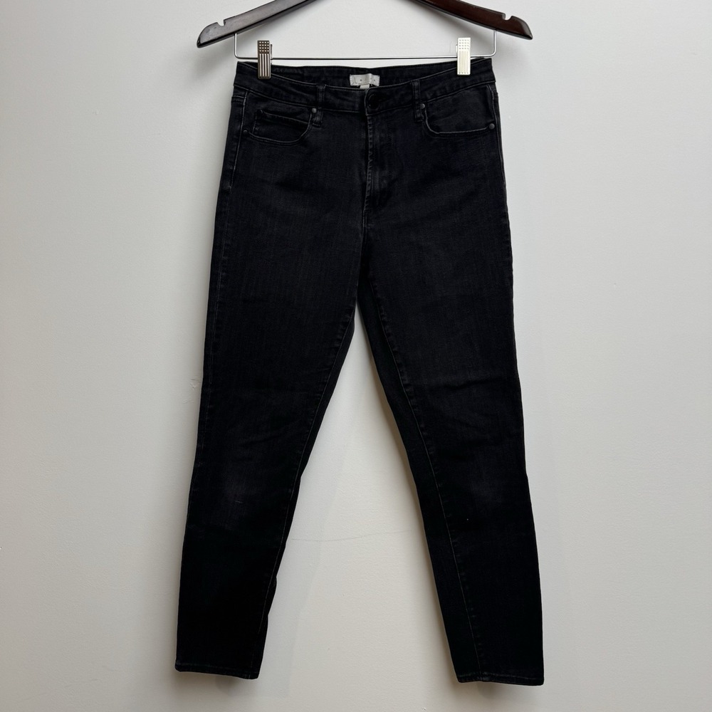 Leith Womens Skinny Mid Rise Jeans Denim Stretch 27 Black Fit Slim Pants‎